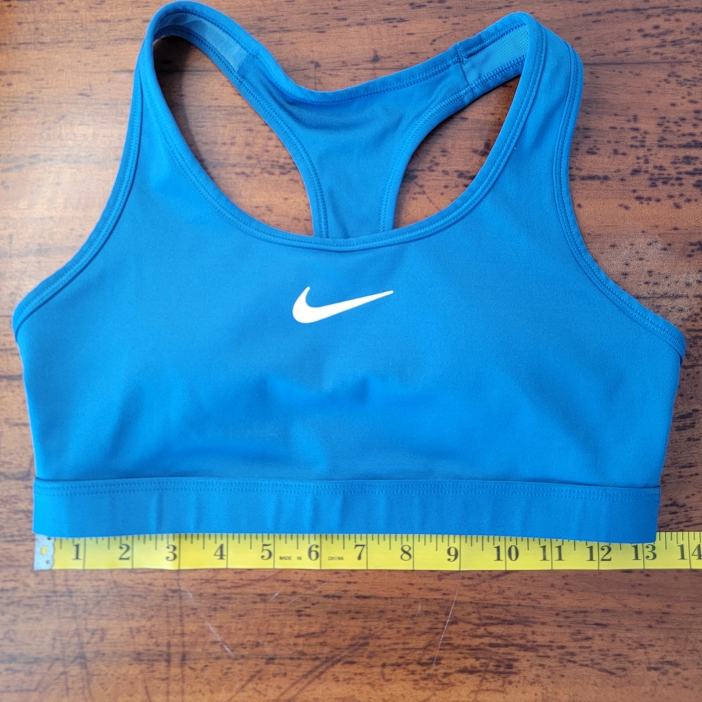 Nike Swoosh Women's  Blue Sports Bra - Picture 4 of 8